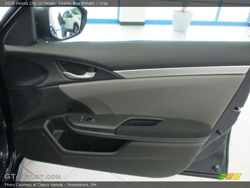 Cosmic Blue Metallic / Gray 2018 Honda Civic LX Sedan