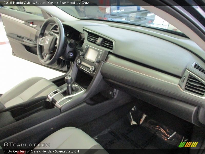 Cosmic Blue Metallic / Gray 2018 Honda Civic LX Sedan