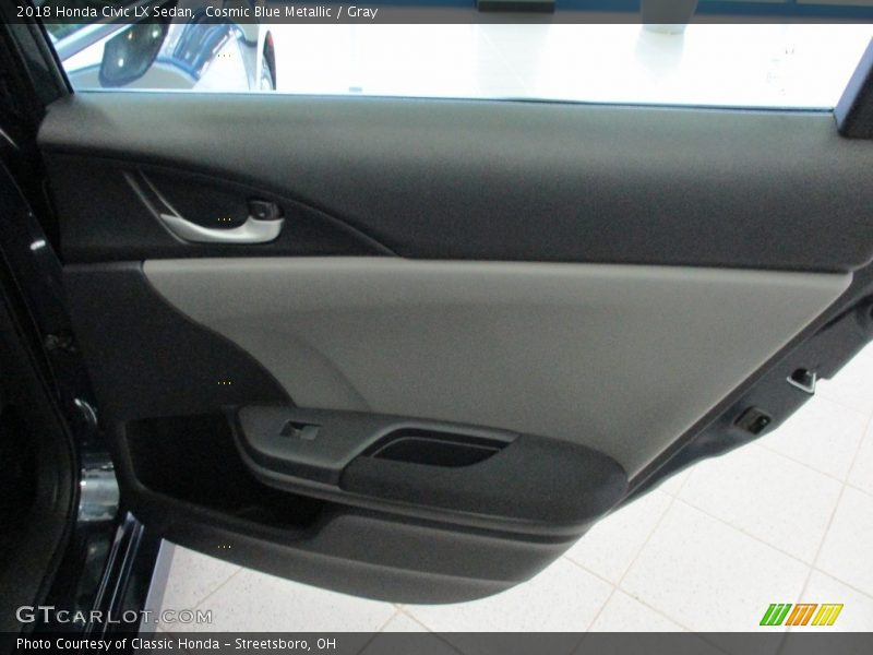 Cosmic Blue Metallic / Gray 2018 Honda Civic LX Sedan