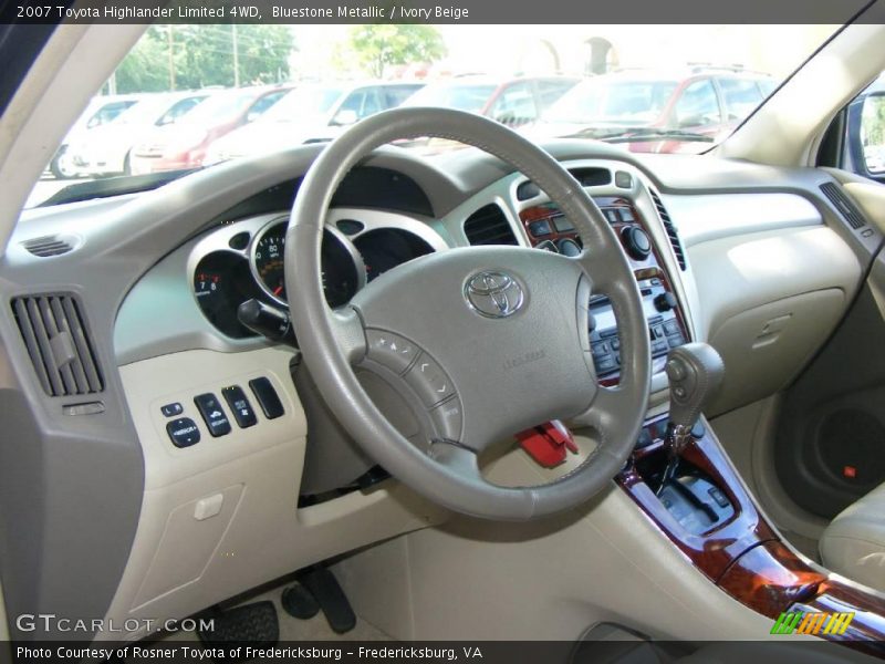 Bluestone Metallic / Ivory Beige 2007 Toyota Highlander Limited 4WD