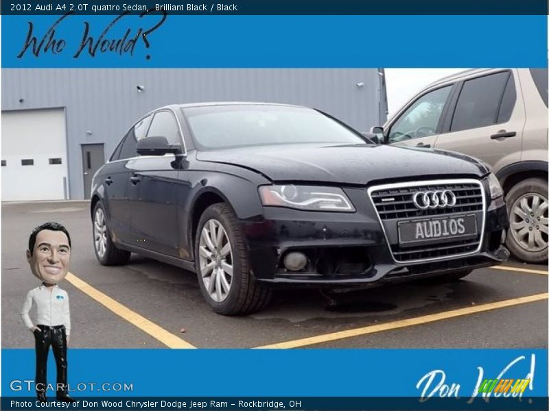Brilliant Black / Black 2012 Audi A4 2.0T quattro Sedan