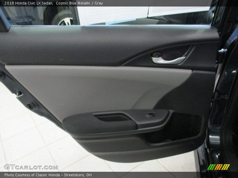 Cosmic Blue Metallic / Gray 2018 Honda Civic LX Sedan