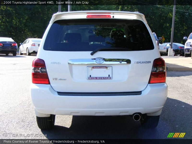 Super White / Ash Gray 2006 Toyota Highlander Sport 4WD