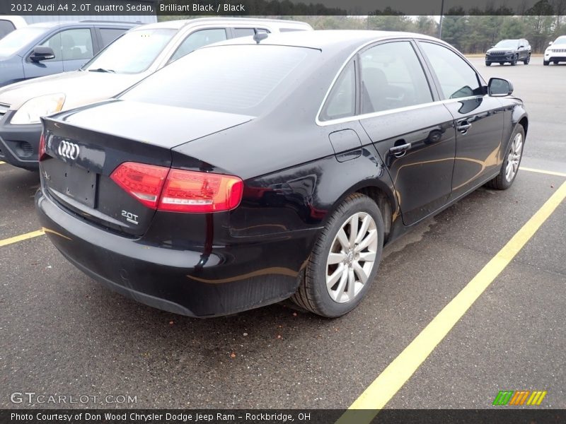 Brilliant Black / Black 2012 Audi A4 2.0T quattro Sedan