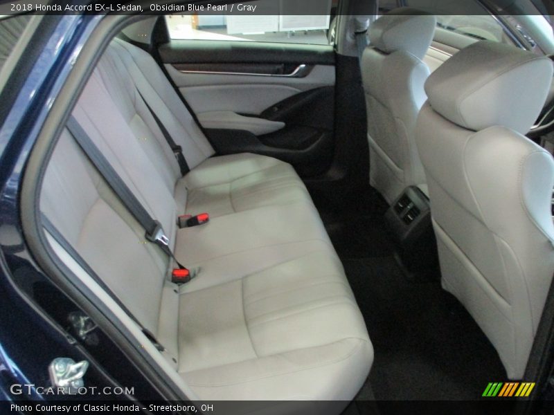 Obsidian Blue Pearl / Gray 2018 Honda Accord EX-L Sedan