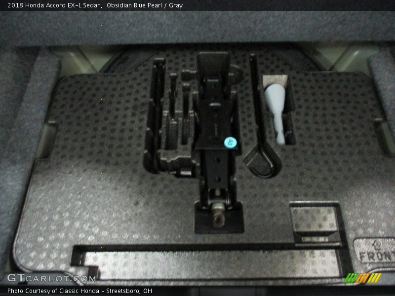 Obsidian Blue Pearl / Gray 2018 Honda Accord EX-L Sedan