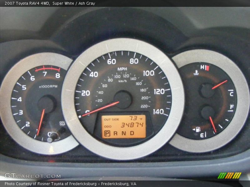 Super White / Ash Gray 2007 Toyota RAV4 4WD