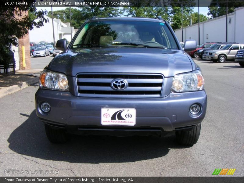 Bluestone Metallic / Ivory Beige 2007 Toyota Highlander Limited 4WD