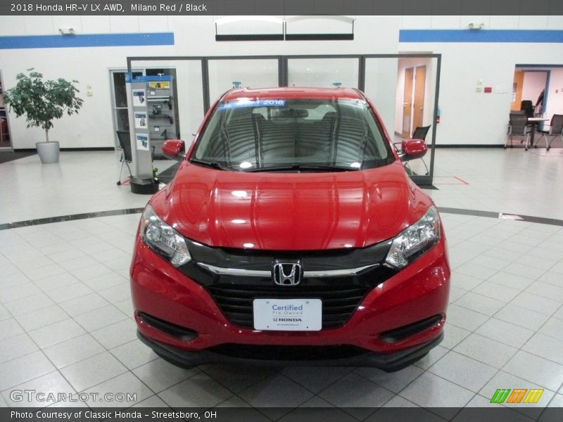 Milano Red / Black 2018 Honda HR-V LX AWD