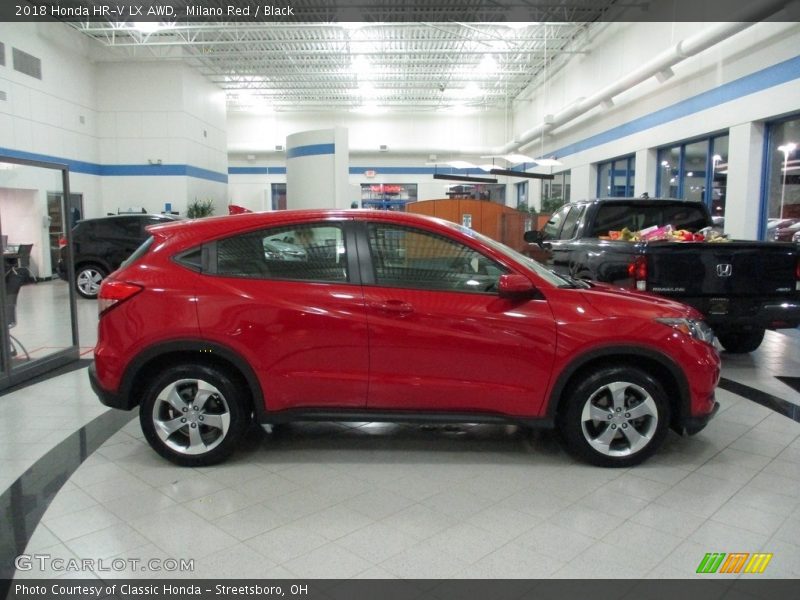 Milano Red / Black 2018 Honda HR-V LX AWD