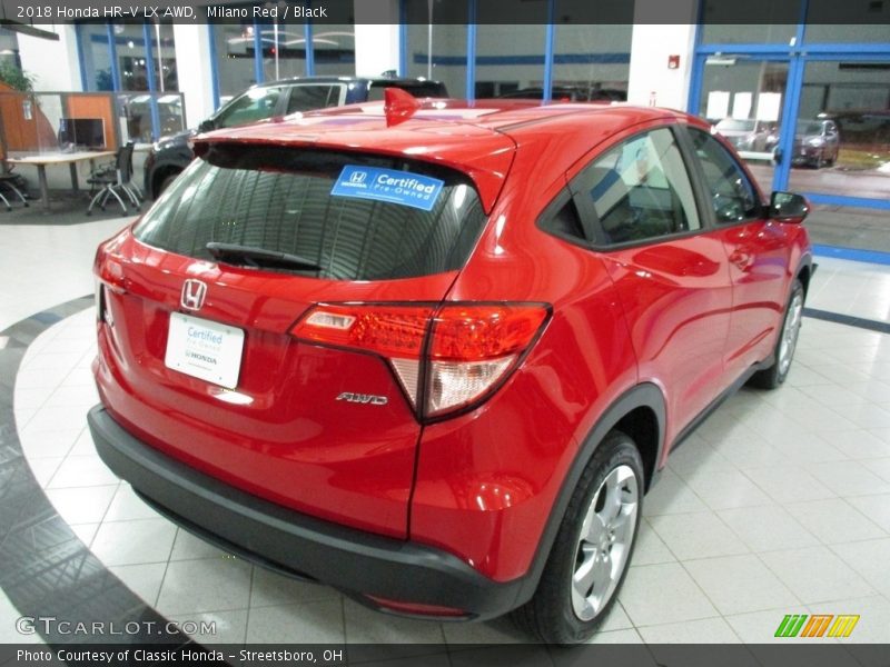Milano Red / Black 2018 Honda HR-V LX AWD