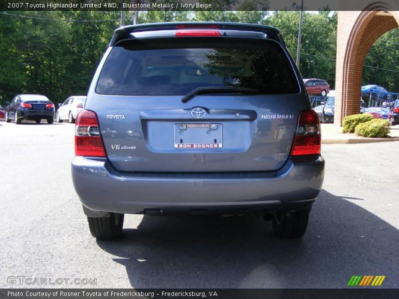 Bluestone Metallic / Ivory Beige 2007 Toyota Highlander Limited 4WD