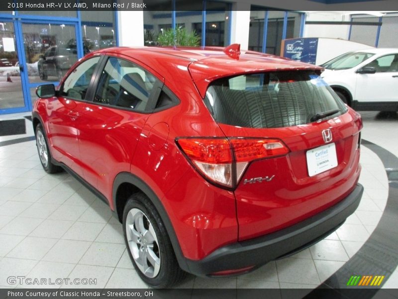 Milano Red / Black 2018 Honda HR-V LX AWD
