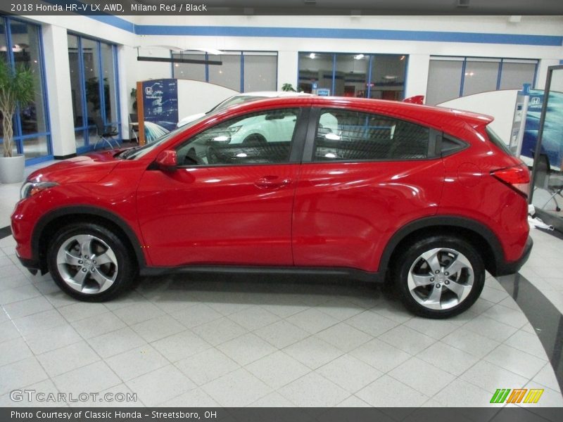 Milano Red / Black 2018 Honda HR-V LX AWD