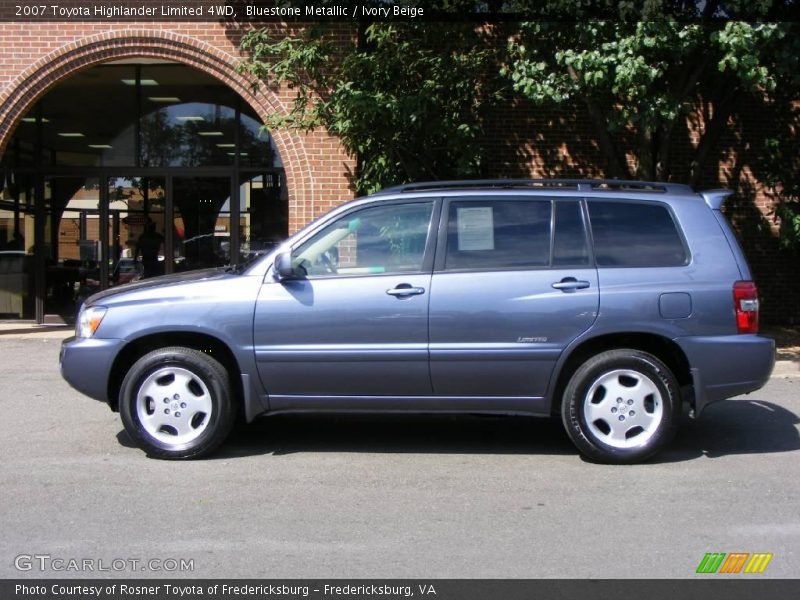 Bluestone Metallic / Ivory Beige 2007 Toyota Highlander Limited 4WD