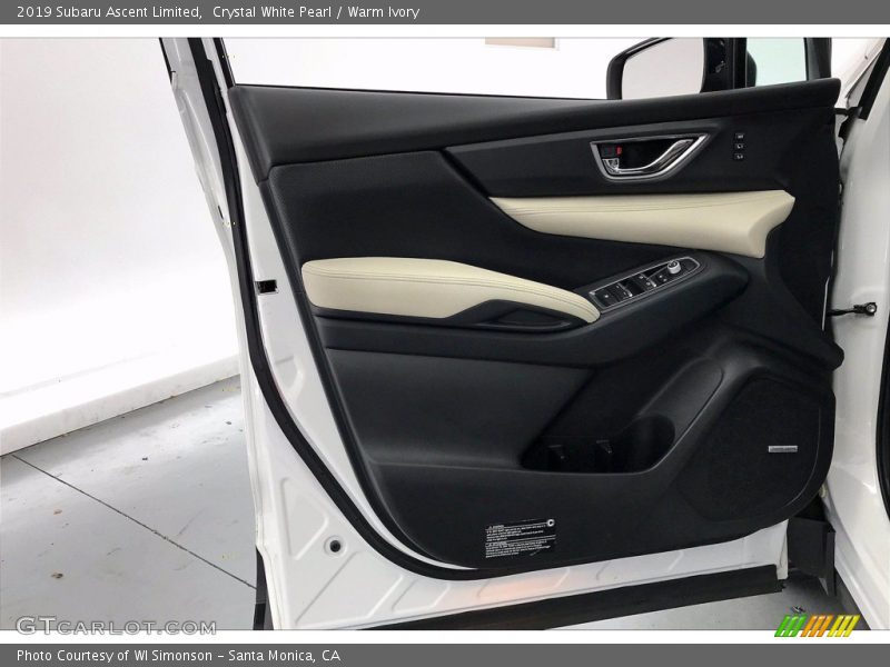 Crystal White Pearl / Warm Ivory 2019 Subaru Ascent Limited