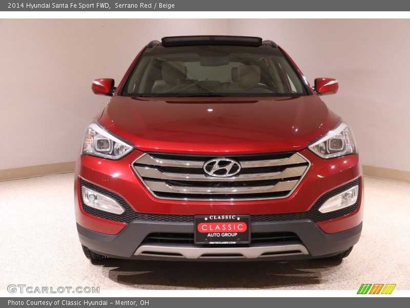 Serrano Red / Beige 2014 Hyundai Santa Fe Sport FWD