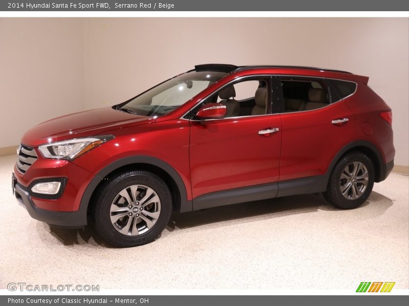 Serrano Red / Beige 2014 Hyundai Santa Fe Sport FWD