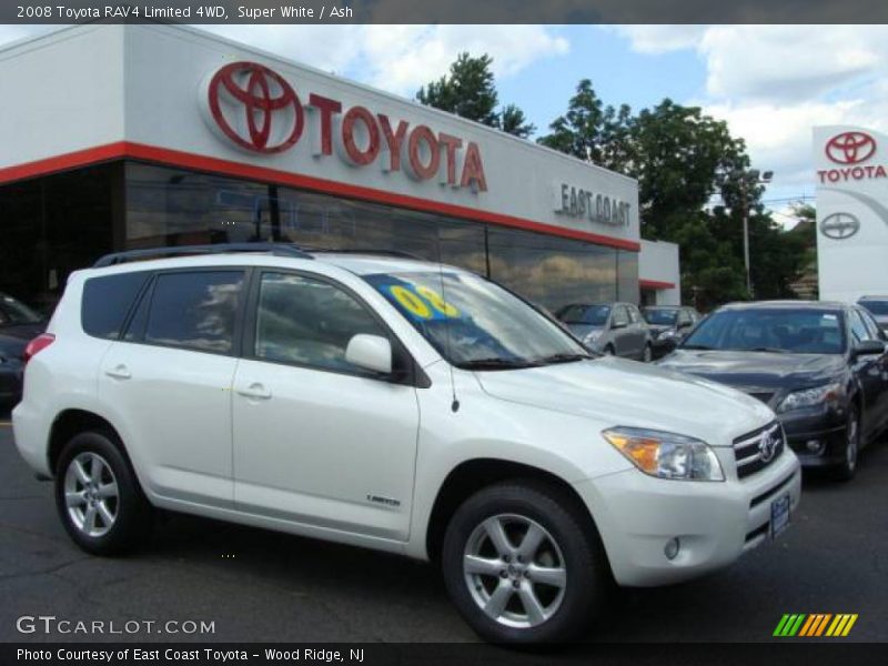 Super White / Ash 2008 Toyota RAV4 Limited 4WD