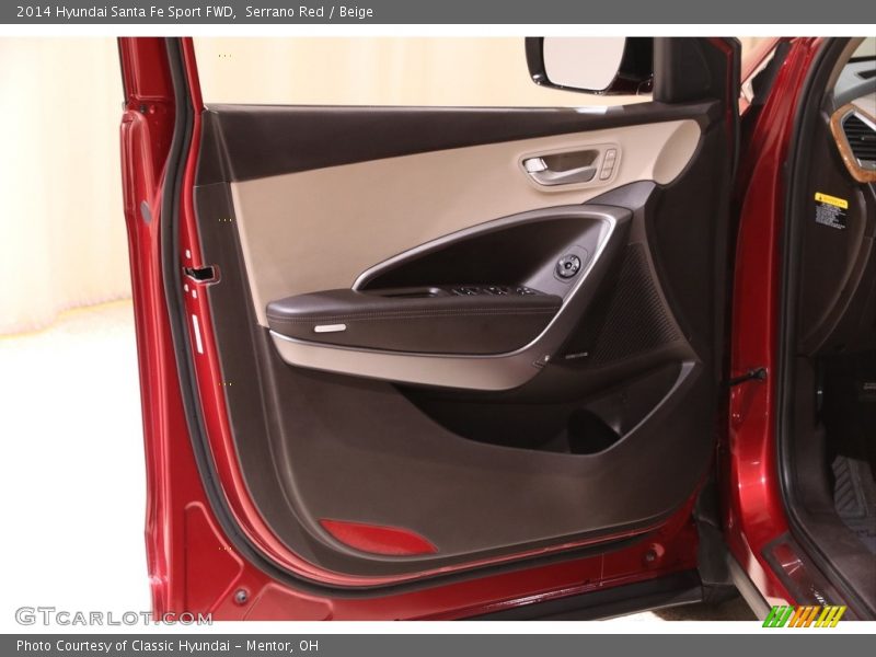 Serrano Red / Beige 2014 Hyundai Santa Fe Sport FWD
