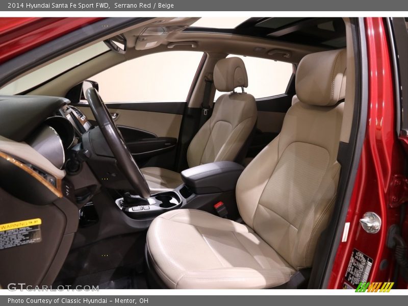 Serrano Red / Beige 2014 Hyundai Santa Fe Sport FWD