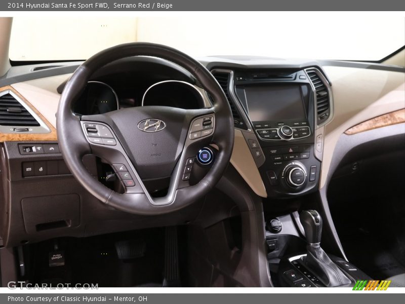 Serrano Red / Beige 2014 Hyundai Santa Fe Sport FWD