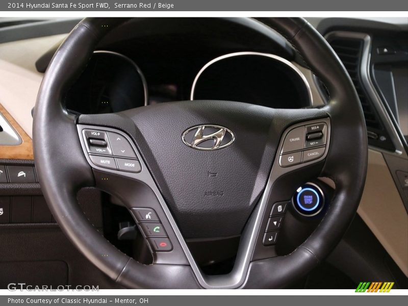 Serrano Red / Beige 2014 Hyundai Santa Fe Sport FWD