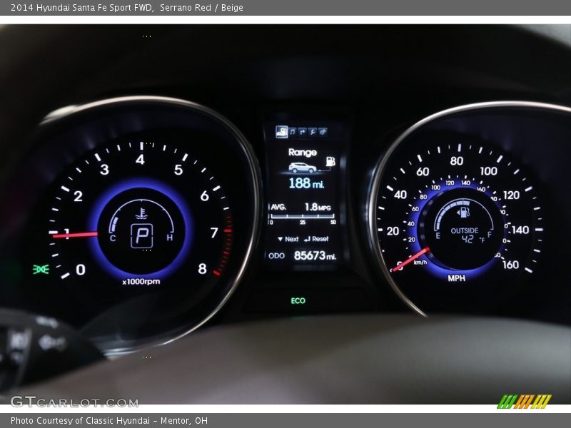 Serrano Red / Beige 2014 Hyundai Santa Fe Sport FWD
