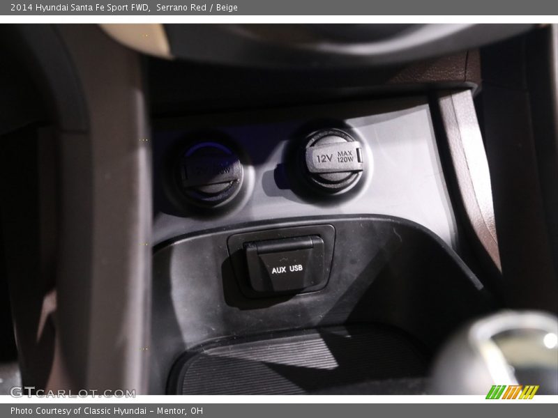 Serrano Red / Beige 2014 Hyundai Santa Fe Sport FWD