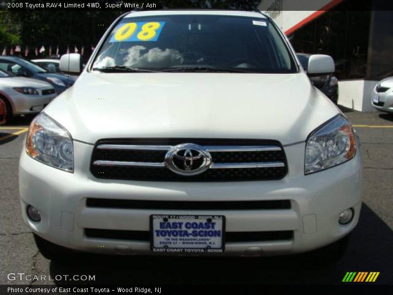 Super White / Ash 2008 Toyota RAV4 Limited 4WD