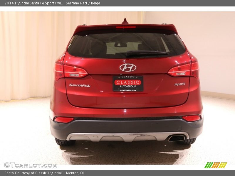 Serrano Red / Beige 2014 Hyundai Santa Fe Sport FWD