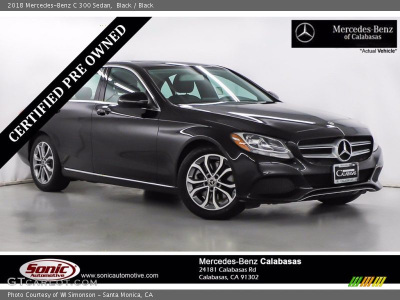 Black / Black 2018 Mercedes-Benz C 300 Sedan