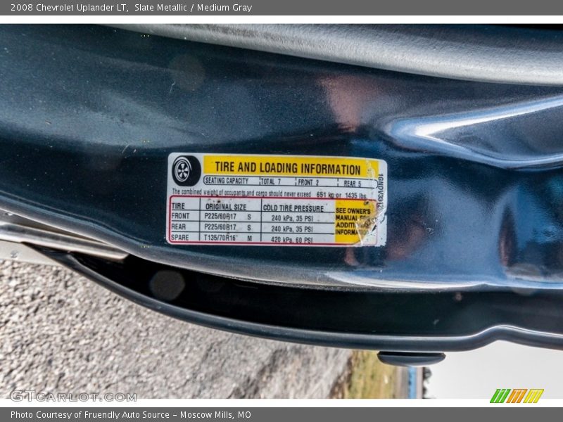 Slate Metallic / Medium Gray 2008 Chevrolet Uplander LT