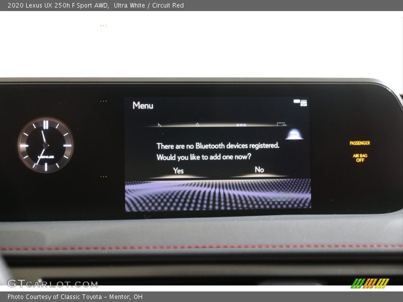 Ultra White / Circuit Red 2020 Lexus UX 250h F Sport AWD