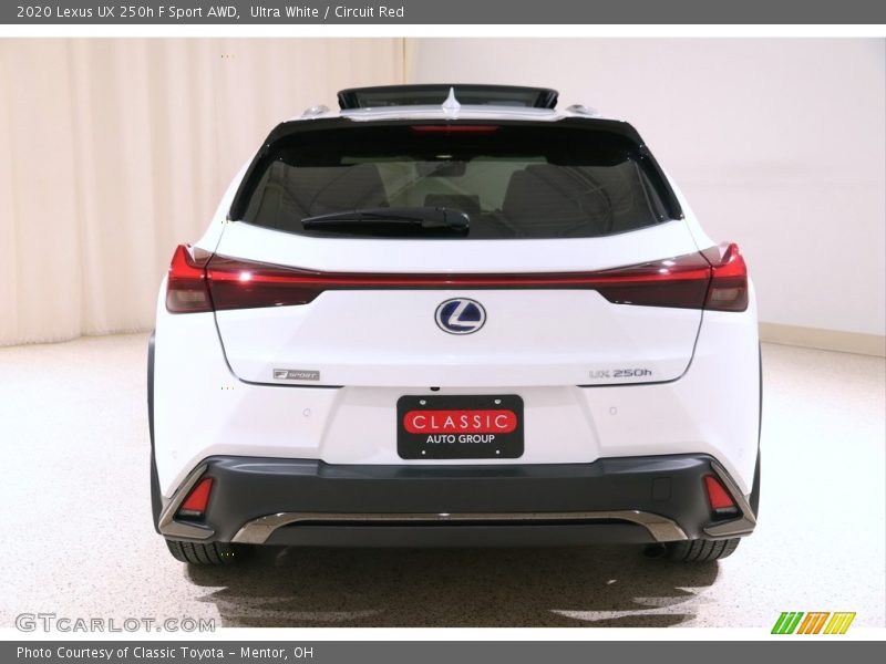 Ultra White / Circuit Red 2020 Lexus UX 250h F Sport AWD