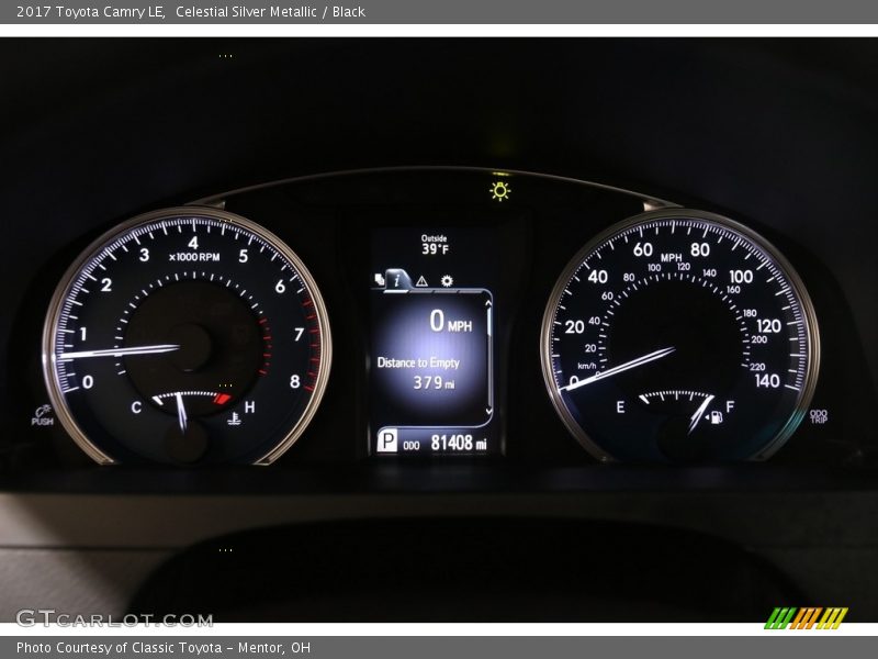 Celestial Silver Metallic / Black 2017 Toyota Camry LE