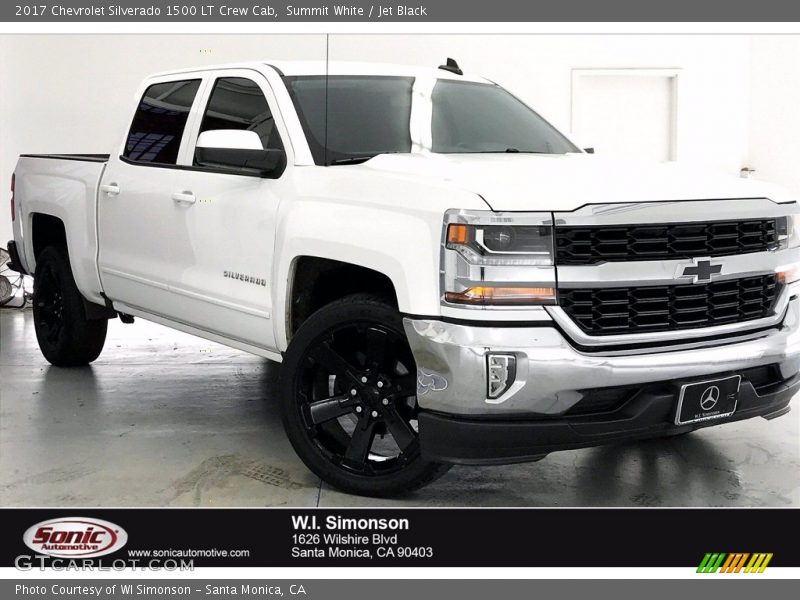 Summit White / Jet Black 2017 Chevrolet Silverado 1500 LT Crew Cab