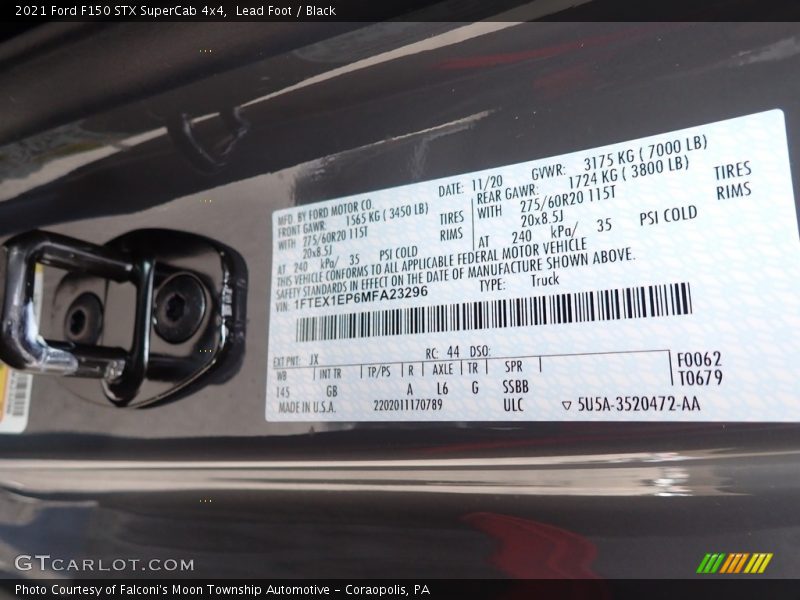 Lead Foot / Black 2021 Ford F150 STX SuperCab 4x4