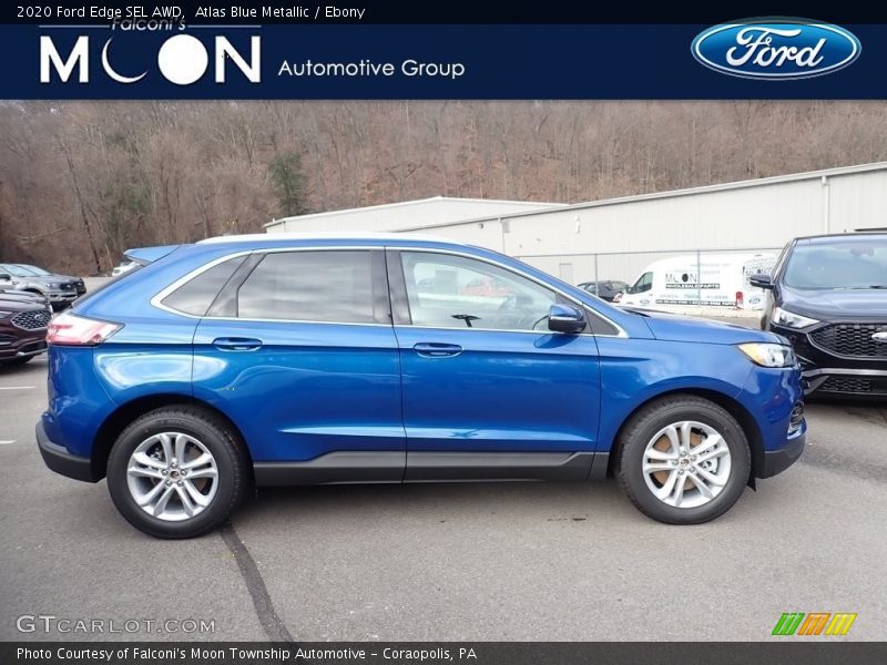 Atlas Blue Metallic / Ebony 2020 Ford Edge SEL AWD
