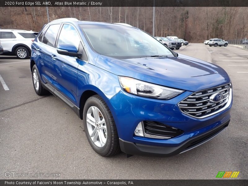 Atlas Blue Metallic / Ebony 2020 Ford Edge SEL AWD