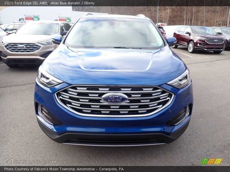 Atlas Blue Metallic / Ebony 2020 Ford Edge SEL AWD