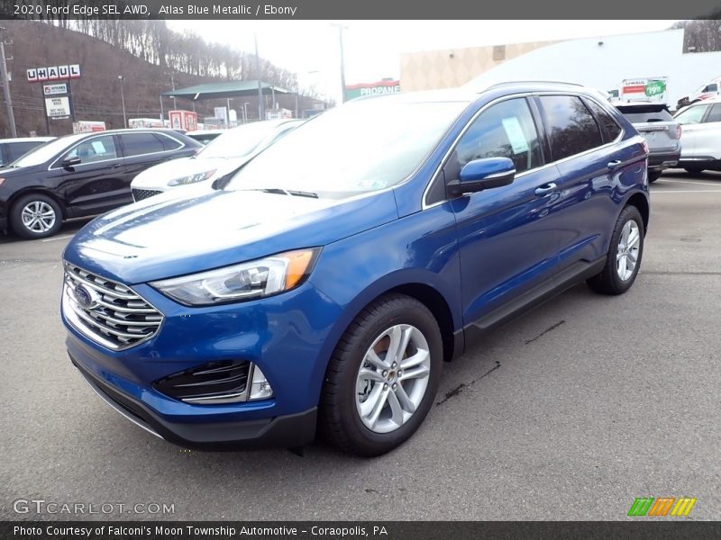 Atlas Blue Metallic / Ebony 2020 Ford Edge SEL AWD