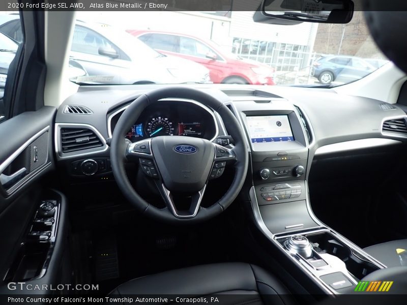 Atlas Blue Metallic / Ebony 2020 Ford Edge SEL AWD