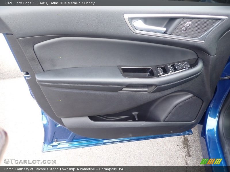 Atlas Blue Metallic / Ebony 2020 Ford Edge SEL AWD