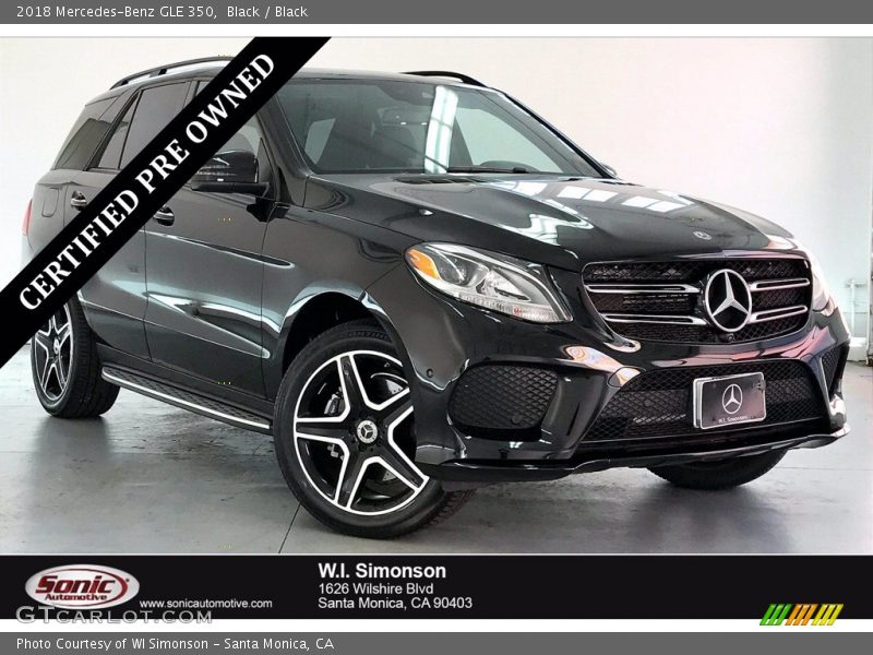 Black / Black 2018 Mercedes-Benz GLE 350
