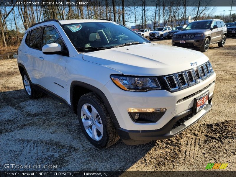 White / Black 2021 Jeep Compass Latitude 4x4