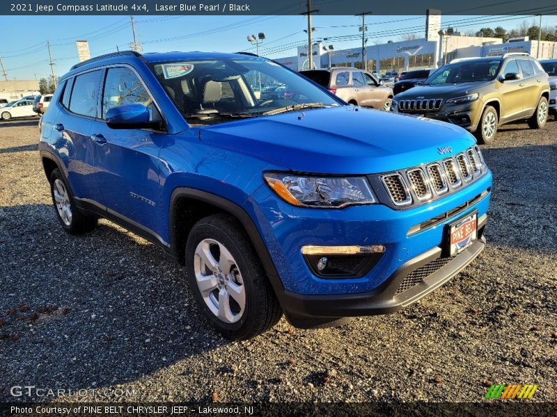 Laser Blue Pearl / Black 2021 Jeep Compass Latitude 4x4