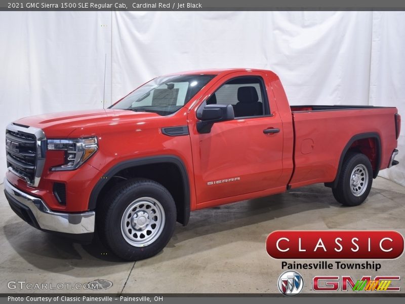Cardinal Red / Jet Black 2021 GMC Sierra 1500 SLE Regular Cab