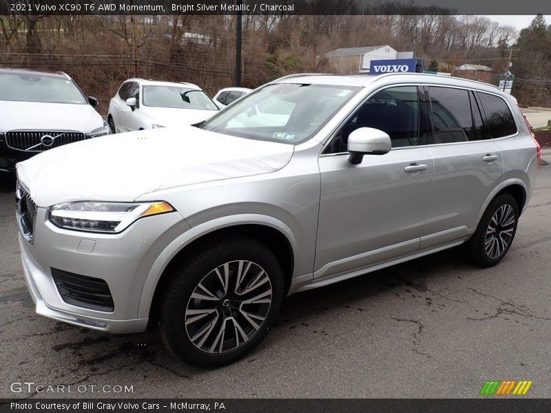 Bright Silver Metallic / Charcoal 2021 Volvo XC90 T6 AWD Momentum