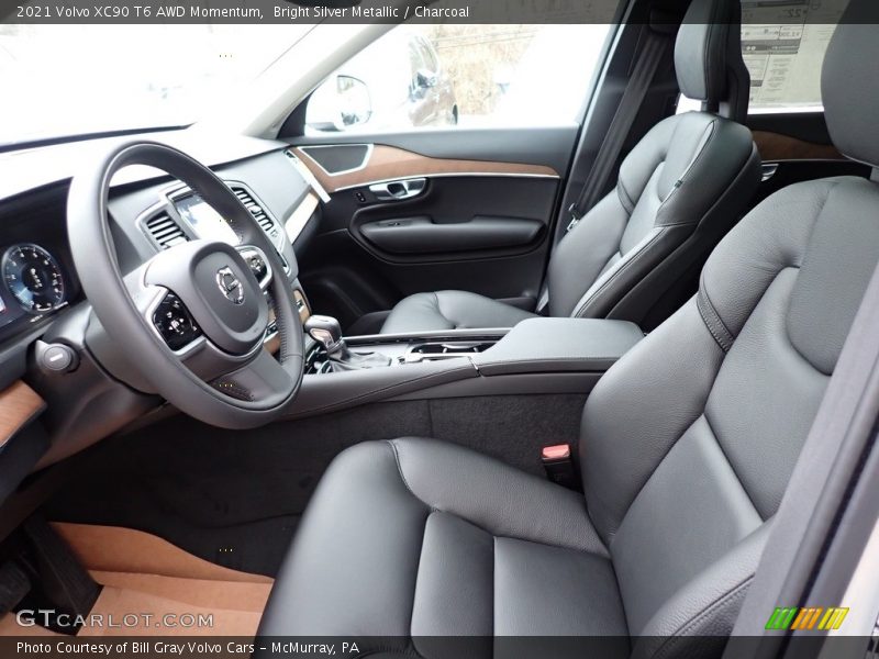 Bright Silver Metallic / Charcoal 2021 Volvo XC90 T6 AWD Momentum